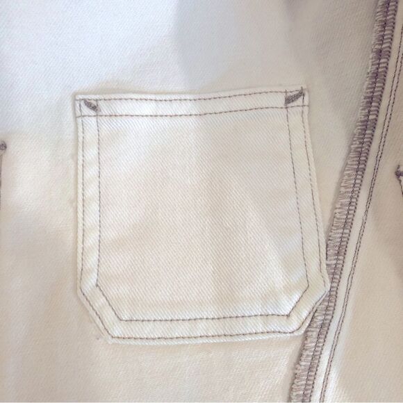 FRAME Cream Safari Denim Cargo Jacket Size Small - Picture 11 of 12